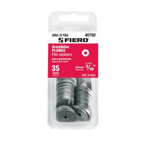 ARANDELA ACERO GALVANIZADAS FIERO 1/4" BLISTER 30 UN."