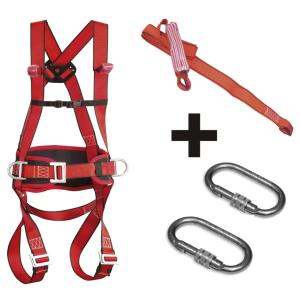 ARNES ANTICAIDA KIT COMPLETO CON CABO AMARRE + 2 MOSQUETON CLIMAX - MAXIPRO