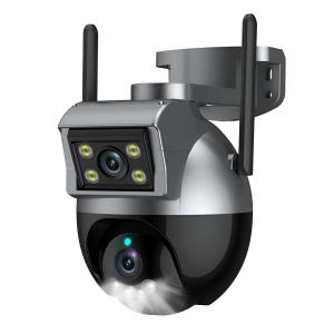 CAMARA SEGURIDAD DOBLE WI-FI PTZ IP66 EXTERIOR - APP:TUYA
