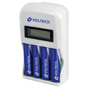 CARGADOR PILAS VOLTECK "AA" Y "AAA" - CARGA RAPIDA 3.5 HS - C/ 4 PILAS "AA"