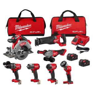 COMBO MILWAUKEE 7 HERRAMIENTAS 18 VOLT - FUEL CARGADOR 2 BAT