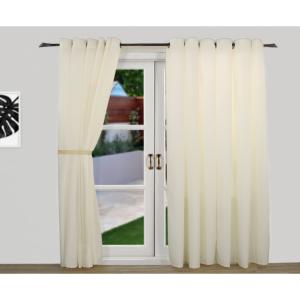 CORTINA CON OJALES LINO OFF WHITE 2.10 L X 1.40 A