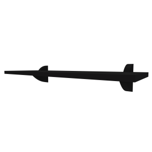 ESTANTE MULTIVISION CON CLIP 25 X 60 X 1.5 CM. MDP NEGRO