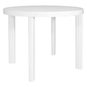MESA PLASTICA REDONDA 0.90 MT. Ø BLANCA