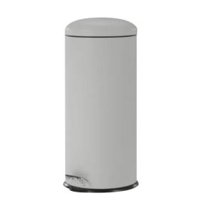 PAPELERA ACERO CILINDRICA GRIS CLARO 30 LT.