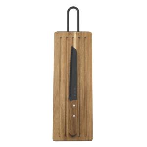 TABLA MADERA SELECTA 39 X 13 X 1.5 CM. + CUCHILLO PARA PAN