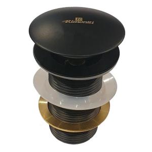 VALVULA LAVATORIO TIP TOP BRONCE NEGRO MATE 1.1/2"